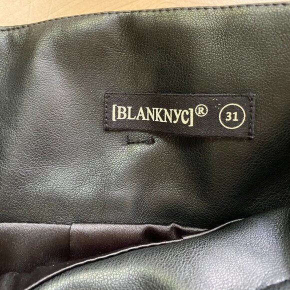 𝅺BLANK Nyc Bnwt Hi-Rise Vegan Leather Belted Skirt - Picture 4 of 9